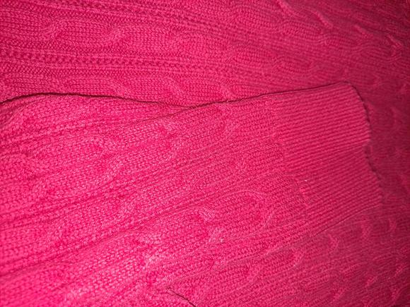 St Johns Bay Red Cable Knit Sweater Size PL - Picture 3 of 5